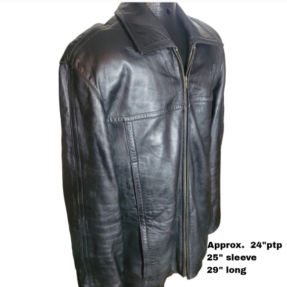 Danier Mens Black Leather Jacket M - Picture 3 of 8